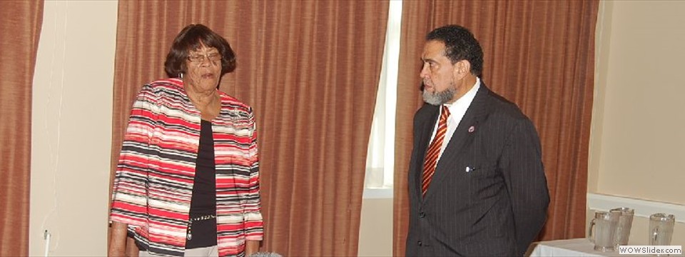 Ms Charzine Turner, TUAHOF Chair and Dr. Gilbert Rochon, President - Tuskegee University